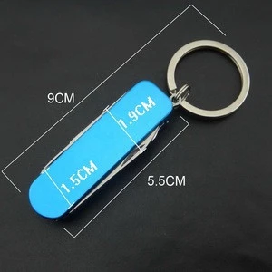 Portable Keychain Nail Clippers Nail File Pocket Knife with Scissors 5 Stainless Steel Folding Functions Accessories for Travel