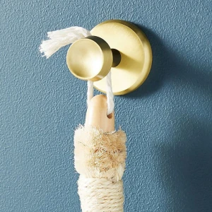 Practical Gold Brass Metal Hanger Hook for Home Office Wall Hooks for Cloth Towel Bathroom Waterproof Wall Hook Functinal