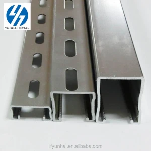 Pre galvanized cold bending slotted c channel steel profile