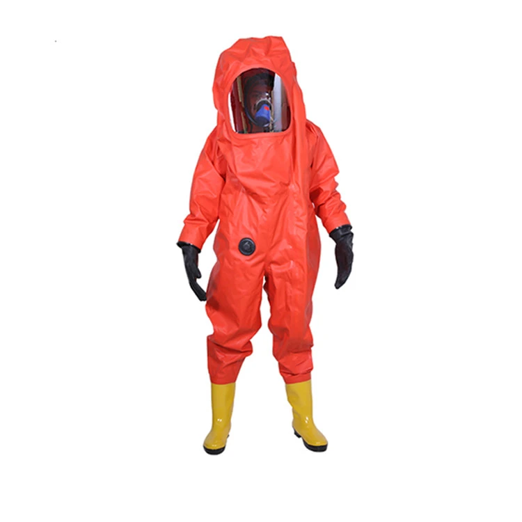 Premium Flame Retarded Chemical Suit Coverall Work Safety Fully Closed Fire Chemical Suit