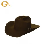 Print Logo Custom Cheap China Wide Brim Wool Felt Hard Cowboy Hat