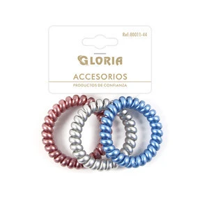 Printed bracelet Bright color hair ring Hot Selling Multicolor Telephone Wire Rubber Hair Ties And 45mm Telephone Cord Hair Tie