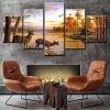 Printed Modular picture deer animal painting on canvas landscape 5panels wall art home decor Canvas art Prints poster