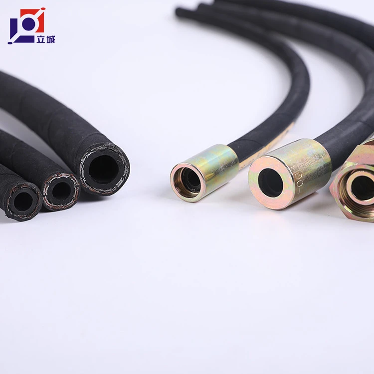 Professional manufacture high pressure hydraulic rubber hose assembly