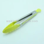 Professional Soft Handle 410 Stainless Steel Cooking Kitchen Plastic Food Tong