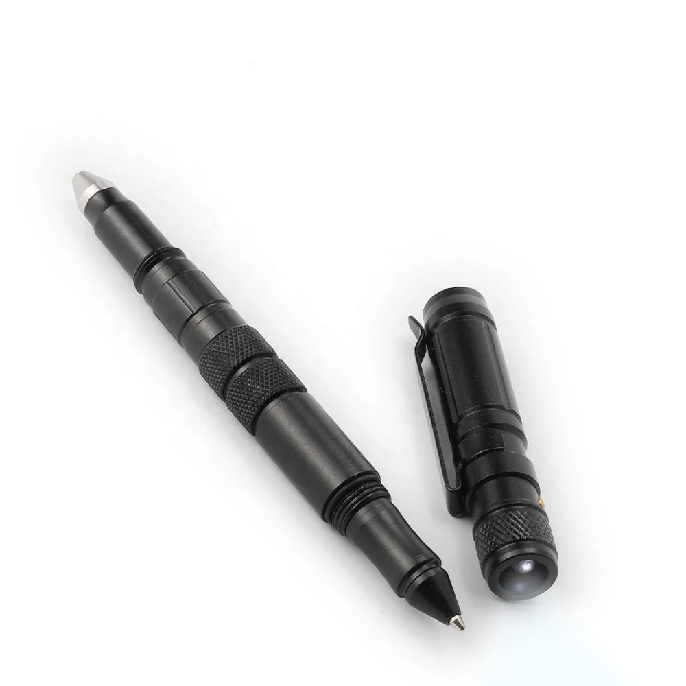 Promotional HOT Selling LED Flashlight Pen Outdoor Survival Defense Pen Multi function Tool Tactical Pen With Logo Engraved