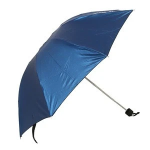 Promotional sunproof 3 fold umbrella custom logo printing UV protection big folding umbrella with case