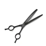 PT-0001 Pet Grooming Scissor Professional Japan 440c Curved Titanium Chunker Dog Shear Set Cat thinning vg10 black Customized