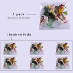 PVC simulation cat model set Mini animal toys Childrens toys early education props Persian cat model