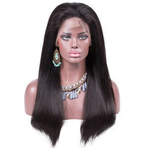 Qingdao Factory Wholesale Grade 8A Glueless Virgin Brazilian Human Hair Full Lace Wig