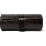 real leather Travel Watch Organizer Watches Case Leatherette Roll Watch Storage Pouch Jewelry Box