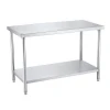 Restaurant kitchen dishes display table 304 stainless steel