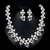 Import Rhinestone Bridal Luxury Fashion Elegant High-end Custom Necklace and Earring Set from China