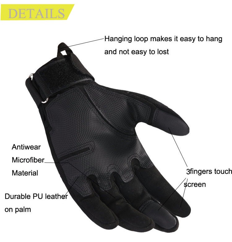 Riding Bike Gloves Motorcycle Moto Rider Hand Gloves Hard Knuckle Touch Screen Motorbike Gloves for Motorcycle