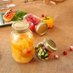 Round Mason Glass Jar with Screw Top Tinplate Cover Lid