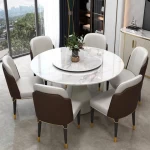 Round Rotary Dining Table Set Modern Home Furniture Modern Lazy Susan