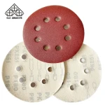Round Sand disc 5 inch 8 holes aluminum oxide hook and loop sandpaper sanding disc