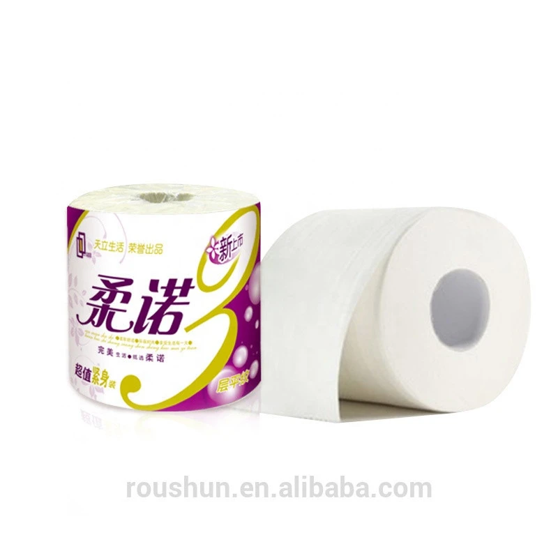 Rounuo OEM roll toilet tissue with individually wrapped, 100% wood pulp