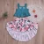 Import RTS summer floral girls clothing sets boutique kids apparel ruffle baby clothes from China