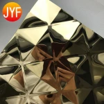 S400 304 Gold Colored  Embossing Decorative Stainless Steel Sheet 304 8K Mirror Stainless Steel Sheet