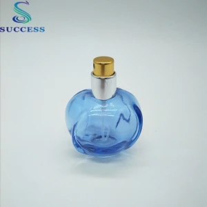 selling 35ml sky blue perfume glass bottle spray