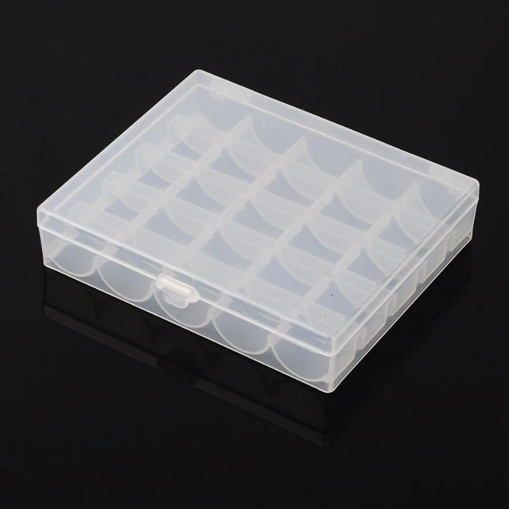 Sewing accessories transparent plastic 25 case bobbin storage box