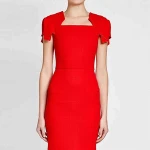 Buy High Quality Lady Official Knee Length Dress Summer Short Sleeve  Bodycon Office Pencil Dresses For Women from Yiwu Queru Electronic Commerce  Co., Ltd., China
