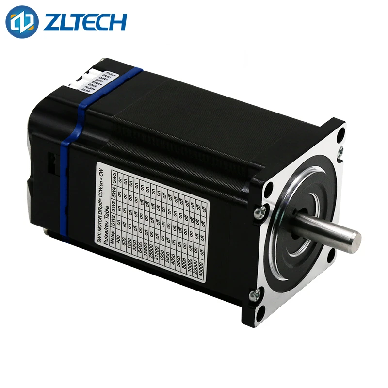 ShenZhen ZLTECH integrated stepper motor hybrid electric DC 24V 2N.m single shaft 2 phase stepper motor nema 23 for 3D printer