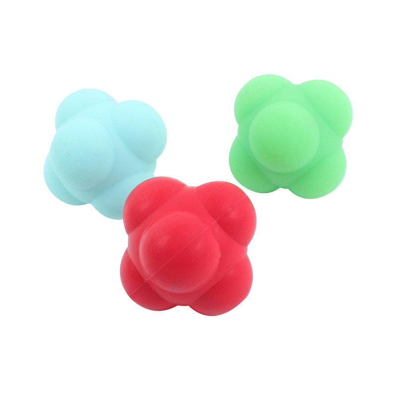 Buy Silicone Hexagonal Ball Speed Agility High Bounce Training Reaction ...