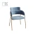 Import Simple Design Modern Style Metal Restaurant Coffee Chair Fabric Dining Chair With Gold Chrome Metal Legs from China