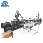 SJPT Double Screw Recycling Plastic Granulator Machine For PET Bottle PVC HDPE