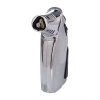 small and portable 3 jet flame lighter metal case ignite cigar table cycle refill gas torch lighter