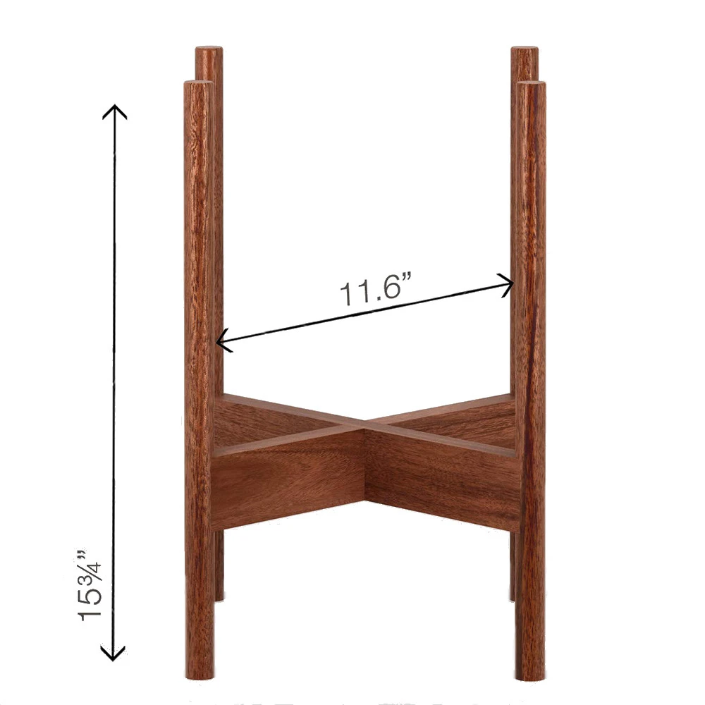 Solid Walnut Wood Plant Stand Indoor or Outdoor Planter Pot Display Rack Stable Wood Flowerpot Shelf Home Decoration