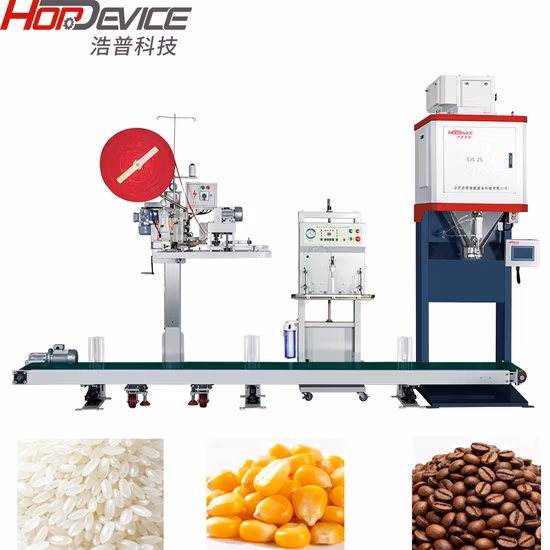 Automatic Packing Machinery for Plastic Pellet Rice Beans 10kg 25kg 50kg Bag Weighing Packing Machine