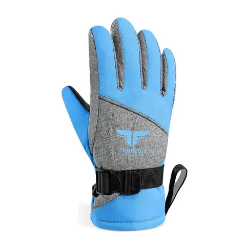 Sports Heated Ski Glove Best Full Finger Ski Gloves Windproof Customized Winter Waterproof Leather Customized Logo Ski Glovers