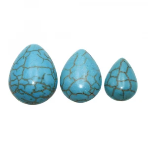 Spot Wholesale Artificial Drop-shaped Turquoise Semi-precious Stones Craft Accessories