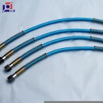 Stainless braided flexible custom blue braided wire braiding machine ptfe hose