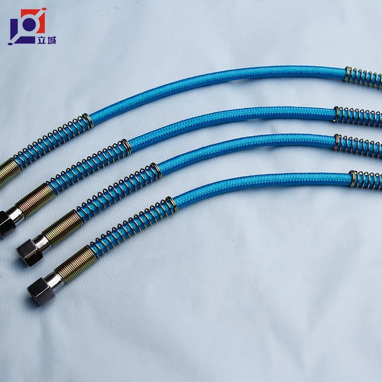 Stainless braided flexible custom blue braided wire braiding machine ptfe hose