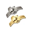 Stainless Steel 304 watch Belt folding buckle Gold and silver Double Push Buckle wrist watch parts