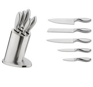stainless steel 5 pcs kitchen knife with hollow handle