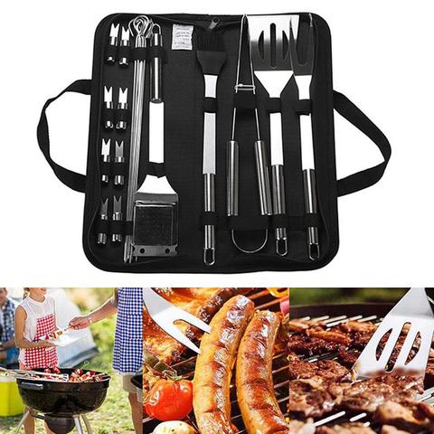 Buy Stainless Steel Bbq Grill Tool Set With Kebab Meat Skewer Corn ...
