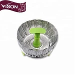 Stainless steel Optima food vegetable Steamer Folding Collapsible Steamer Basket