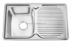 Stainless Steel Single Bowl Kitchen Sink With Drainboard GR-780