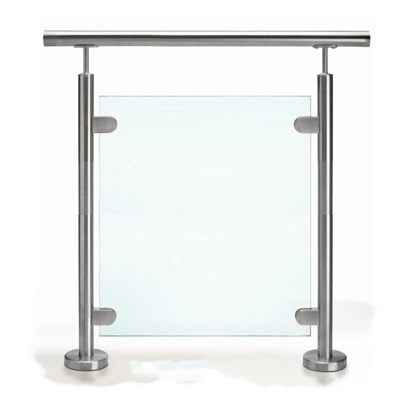 Stand off mounted ornamental outdoor aluminium balcony glass balustrade railing