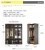 Import Storage Bedroom Furniture Wardrobe Closet glass door Clothes cabinet Wooden  Modern Induction Lamp Adjustable Melamine Board from China