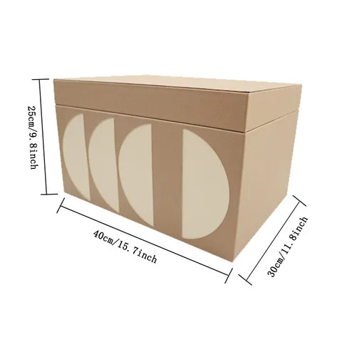 Storage box Simple modern sample room leather decorative box cloakroom decoration home organizer storage box