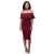 Import Summer Women Elegant Solid Bodycon Formal Dress Ladies Knee Length Off Shoulder Ruffle Party Dress from China