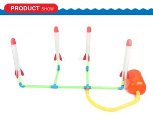 Super cool popular soft foam air pump pedal artillery rocket launcher toy for kids stomp rocket toys
