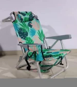 Super quality new style folding pillow pvc coating Strap fabric beach chair outdoor custom foldable metal fishing camping chairs