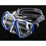 Tempered Glass Scuba Diving Goggles With Rubber Elastic Belt